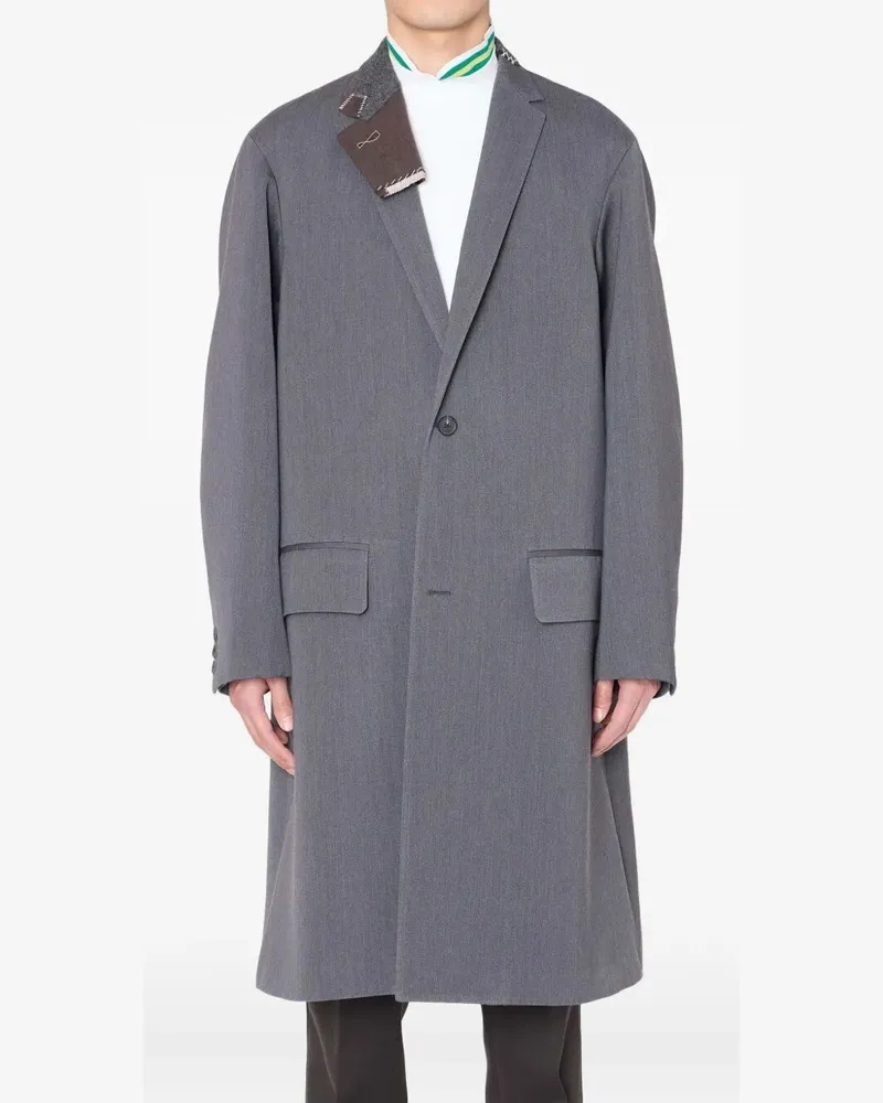 kolor Coat 06" Long Classic Coat Gray