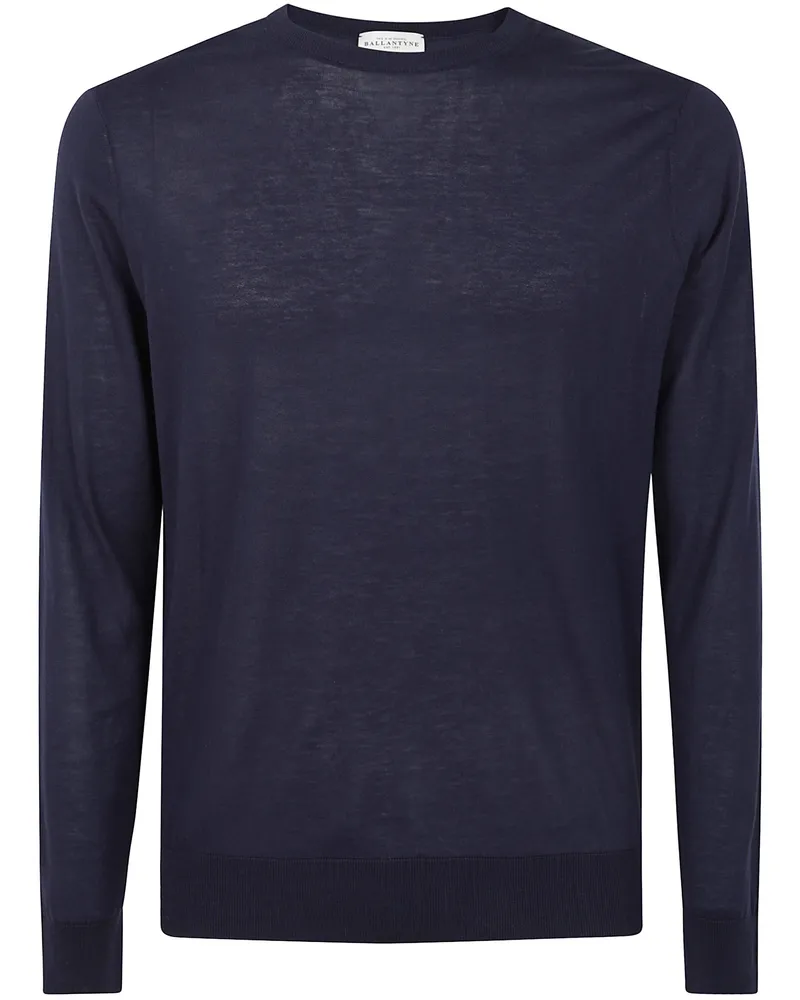 Ballantyne R Neck Pullover Blue