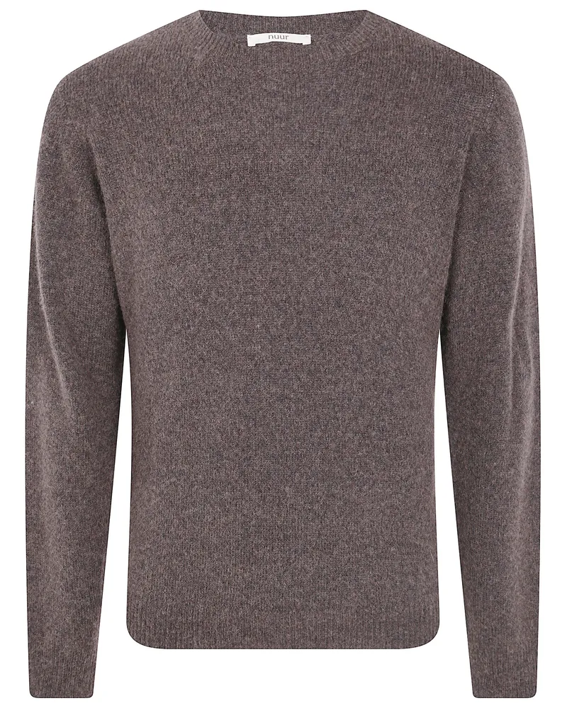 Nuur Sweater Long Sleeves Round Neck Brown