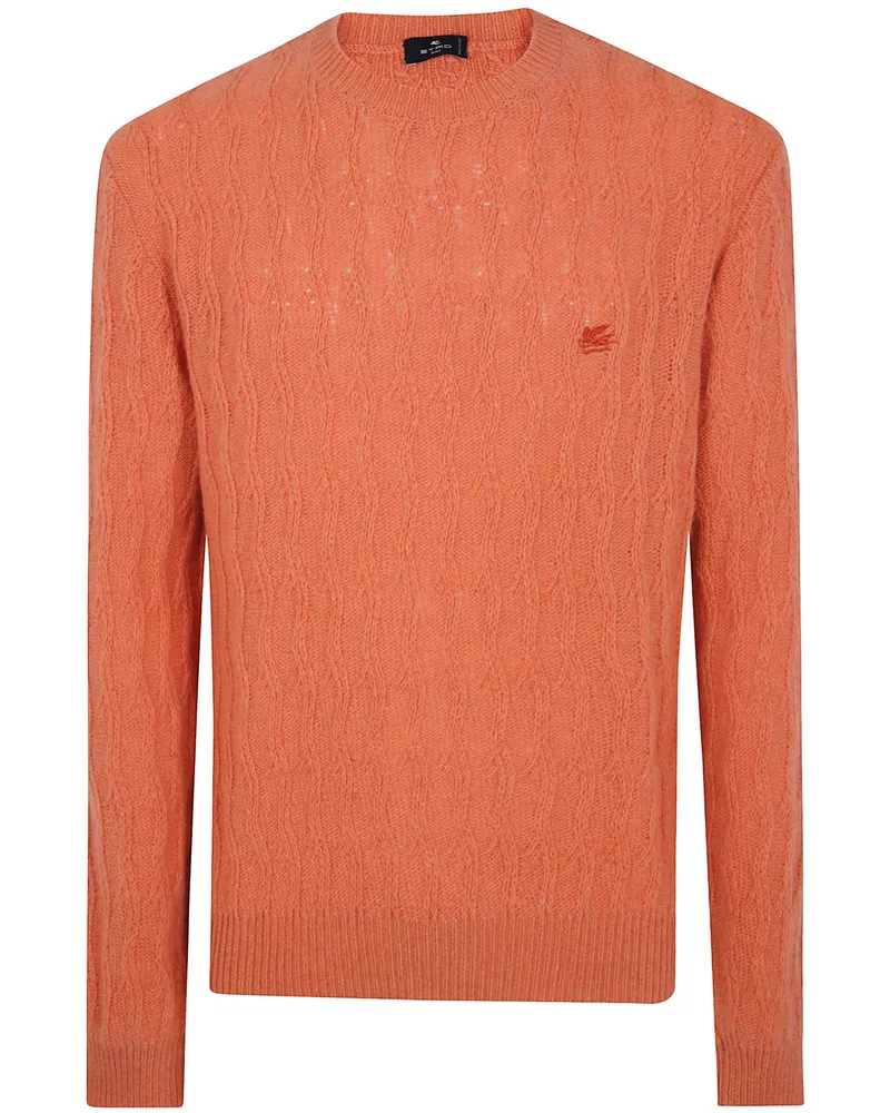 Etro Sweater Cashmere "Round Neck Yellow