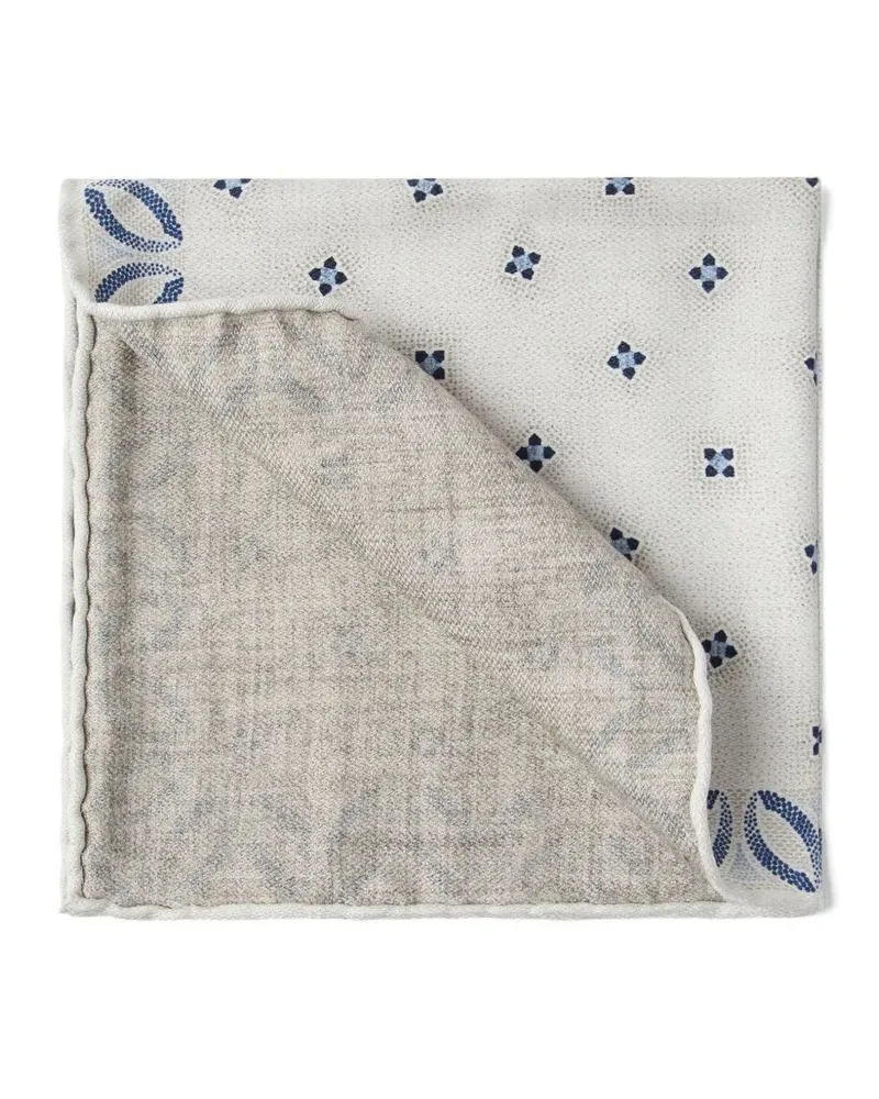 Brunello Cucinelli Pocket Square White