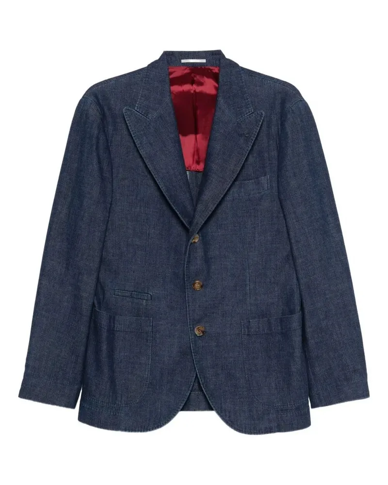 Brunello Cucinelli 3 Buttons Jacket Blue