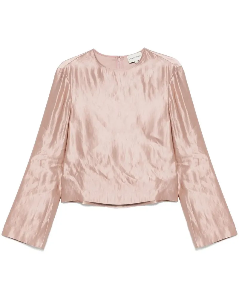 Loulou Studio Nino Round Neck Blouse Pink