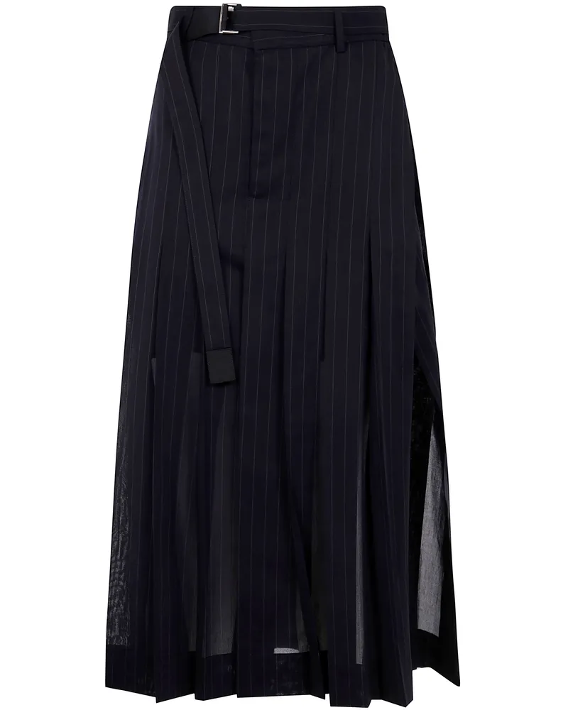 Sacai High Twist Voile Skirt Black