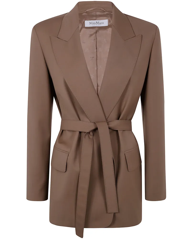 Max Mara Belted "Talento" Jacket Brown