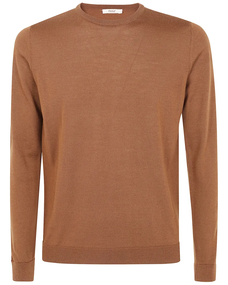 Nuur Sweater Long Sleeves Round Neck Brown