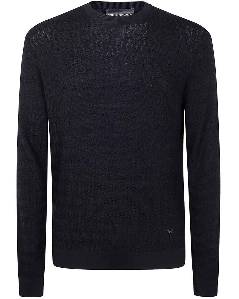 Emporio Armani Round Neck Sweater Black