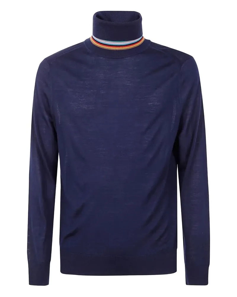 Paul Smith Mens Sweater Roll Neck Blue