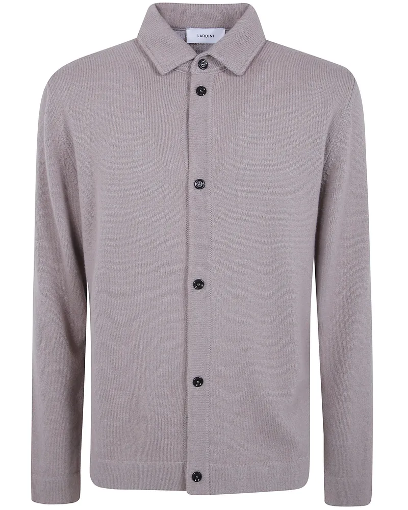 LARDINI Sweater Wool And Cashmere "Man Sweater Beige