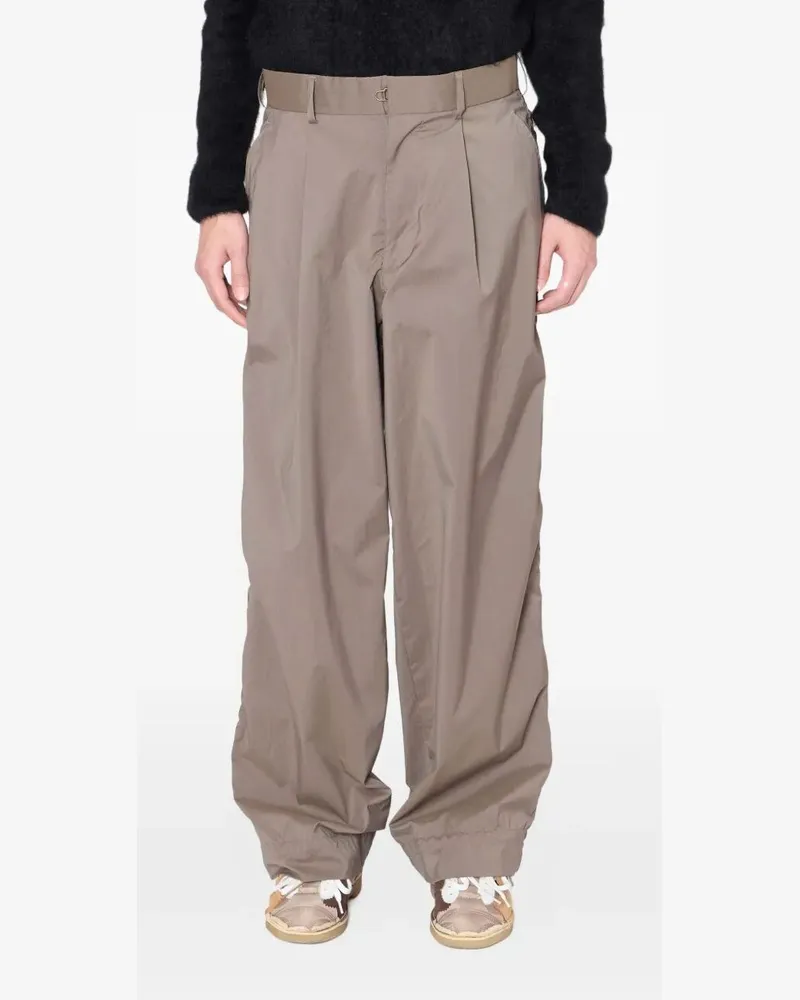 kolor Pants 18" Wide Leg Trousers Beige