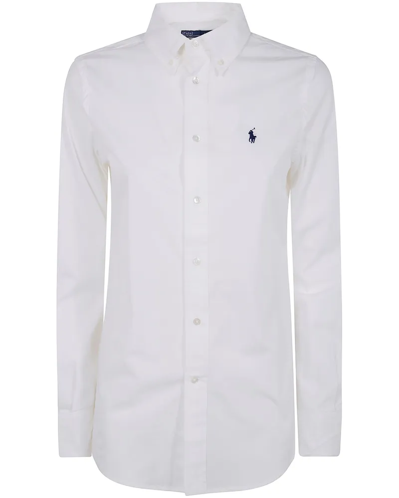 Ralph Lauren Long Sleeve Button Front Shirt White