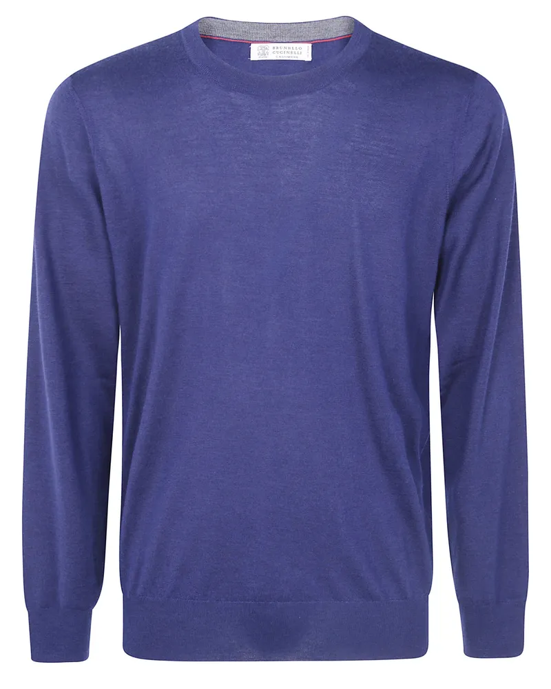 Brunello Cucinelli Sweater Cashmere/Silk "Cjk18 Navy Blue