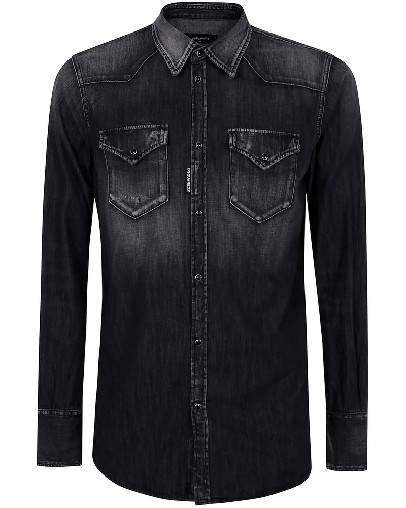 Dsquared2 Classic Western Shirt By Dsquared2 Black