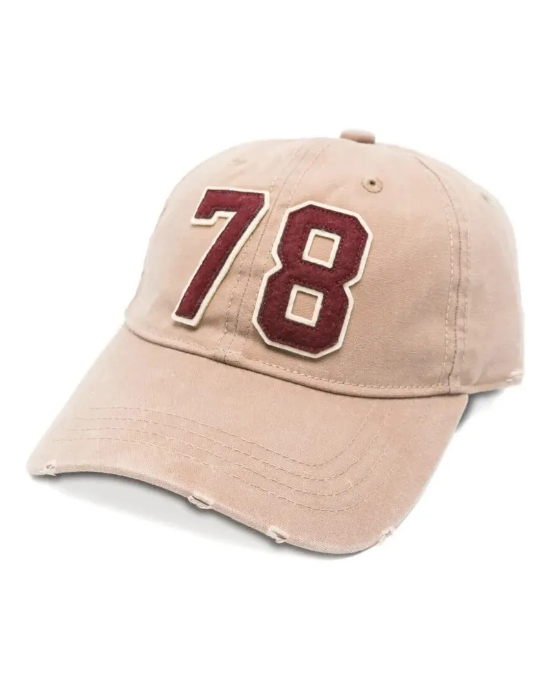 Golden Goose Journey" Baseball Cap Washed Canvas 78 Patch Beige