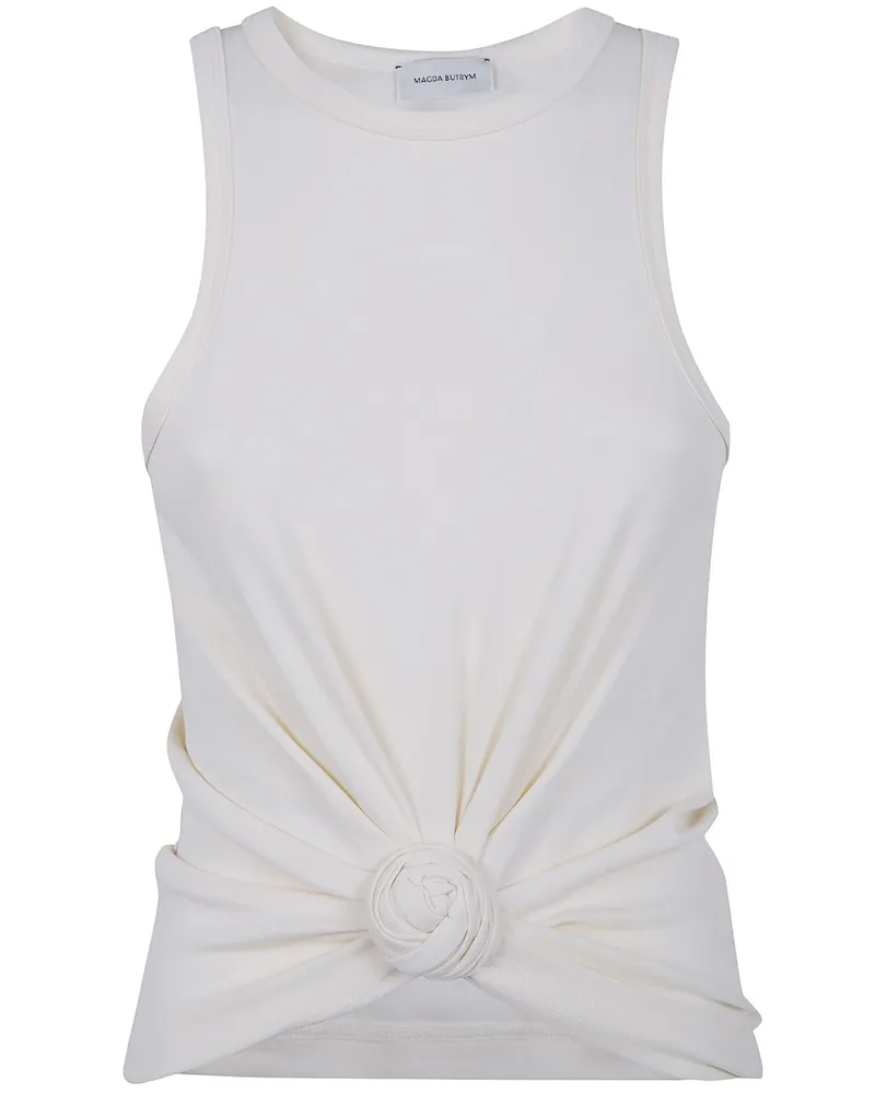 Magda Butrym American Neck Twist Top Beige