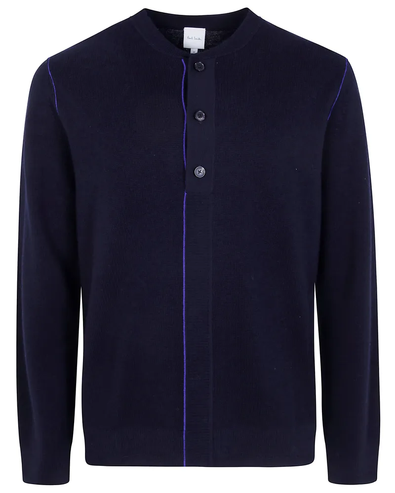 Paul Smith Sweater Henley Neck "M1r.993Z. W03257 Blue