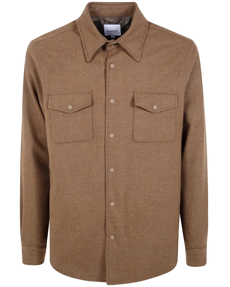 ASPESI Shirt "Doppia Brown