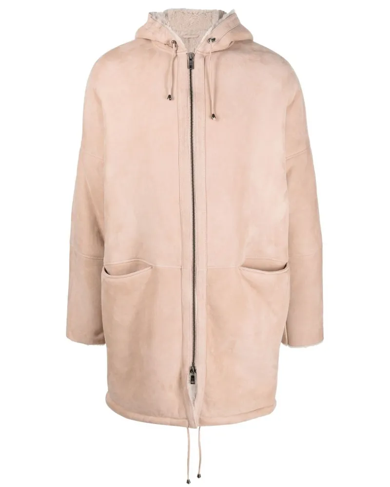 Giorgio Brato Sheepskin Parka With Hood White