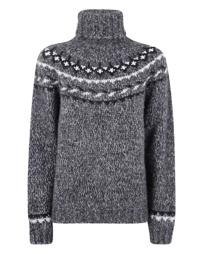 P.A.R.O.S.H. P. A.R. O H. Moline` Turtle Neck Sweater Gray