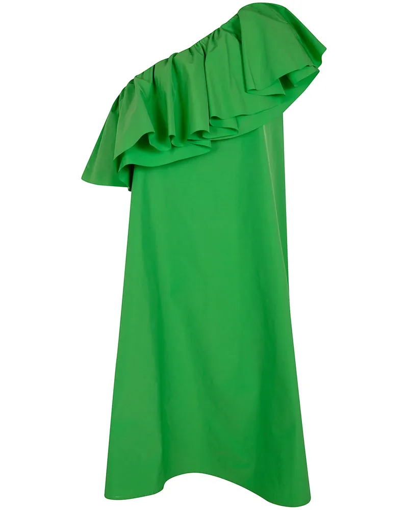 Essentiel Juicer" Asymmetric Ruffle Dress Green