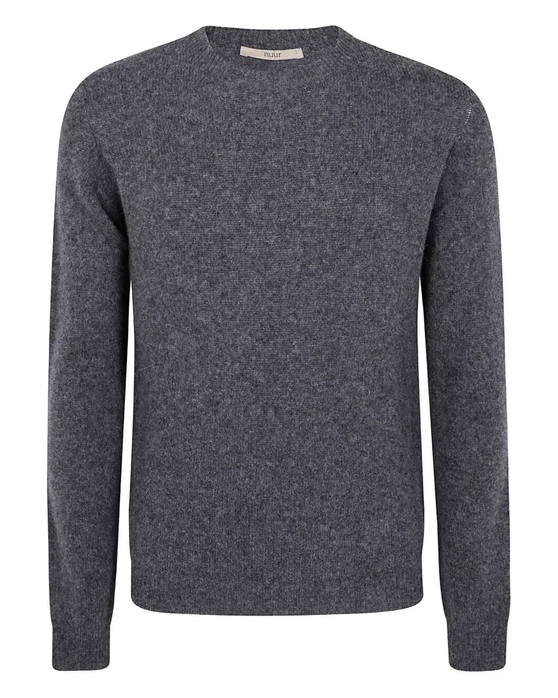 Nuur Long Sleeves Swg Round Neck Sweater Gray