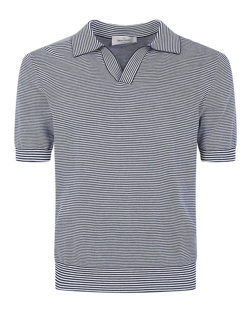 Gran Sasso Tennis Skipper Short Sleeves Polo Shirt Gray