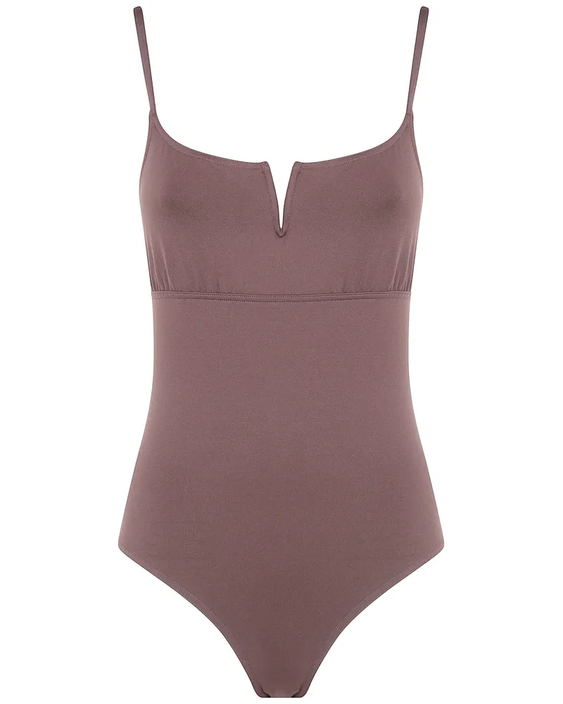 Eres One Piece Swimwear V-Neck "Intense Brown