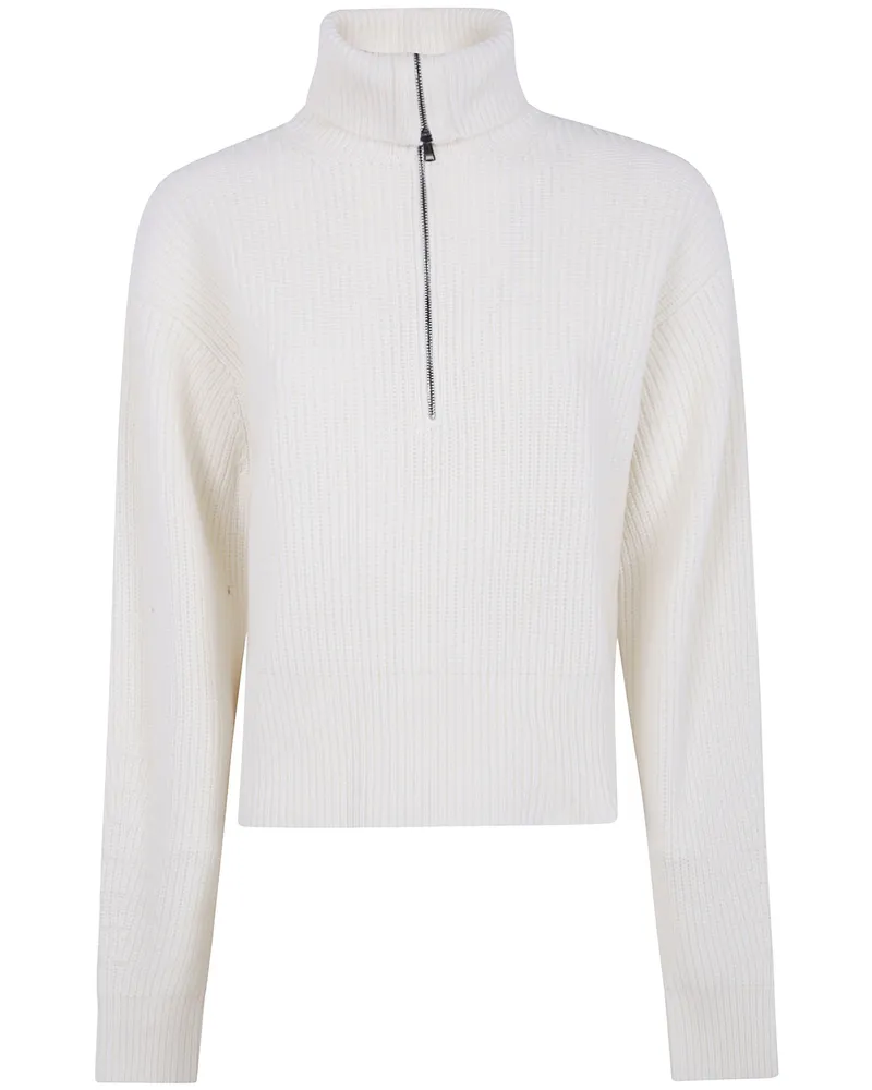 Max Mara Nadar Half Zip Sweater White