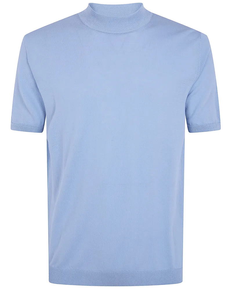 Nuur Short Sleeved Turtle Neck T-Shirt Blue