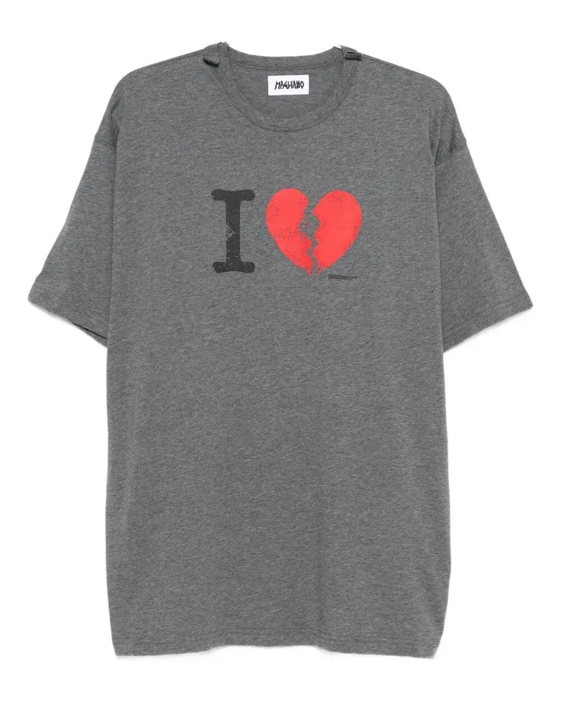 Magliano Suffer" Short Sleeve T-Shirt Gray