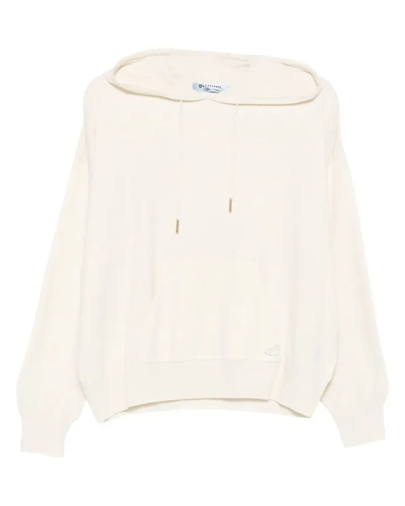 Blumarine Mix Viscose Knit Sweatshirt White
