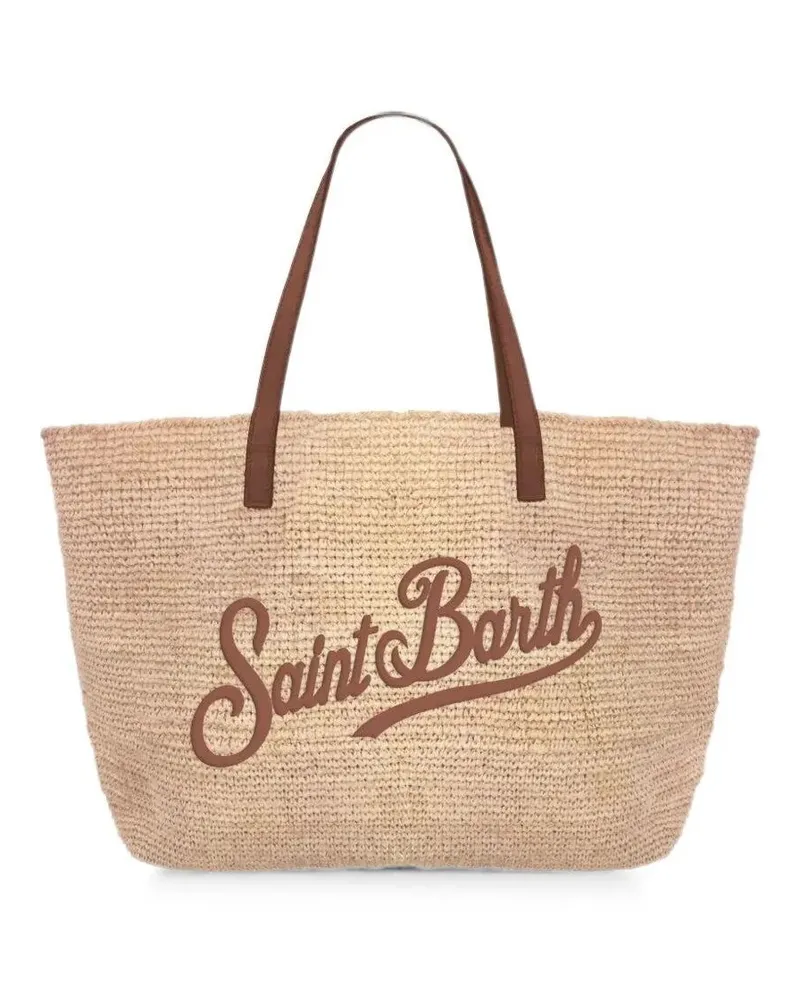MC2 Saint Barth Handbag Raffia "Raffia City Mid" Tote Bag Brown