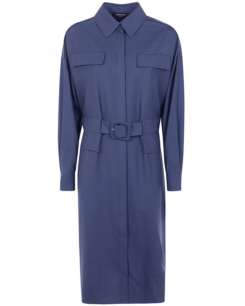 Fabiana Filippi Dress With Belt "Abd216f371 Blue
