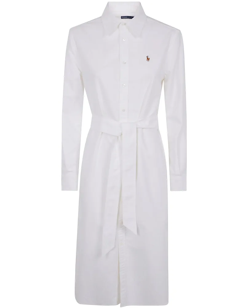 Ralph Lauren Cory Long Sleeve Day Dress White