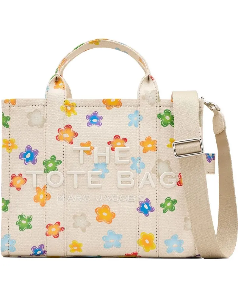 Marc Jacobs The Medium Tote Wild Daisy Canvas Bag White