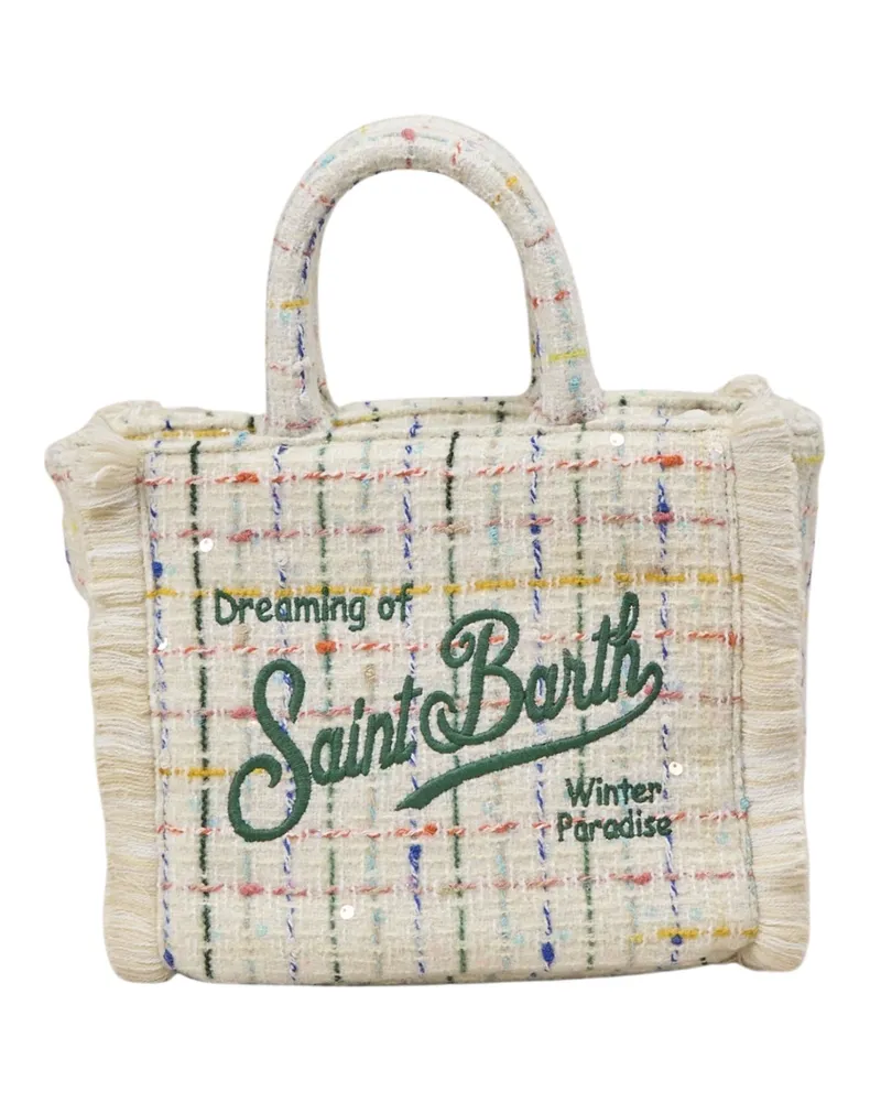 MC2 Saint Barth Vanity" Mini Tweed Handbag Beige