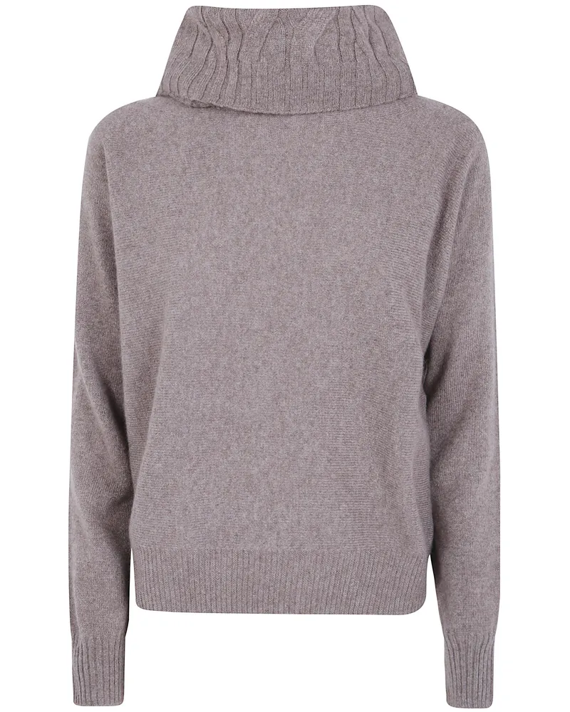 D.EXTERIOR D. EXTERIOR Sweater Hooded "Cashmere Turtle Neck Brown