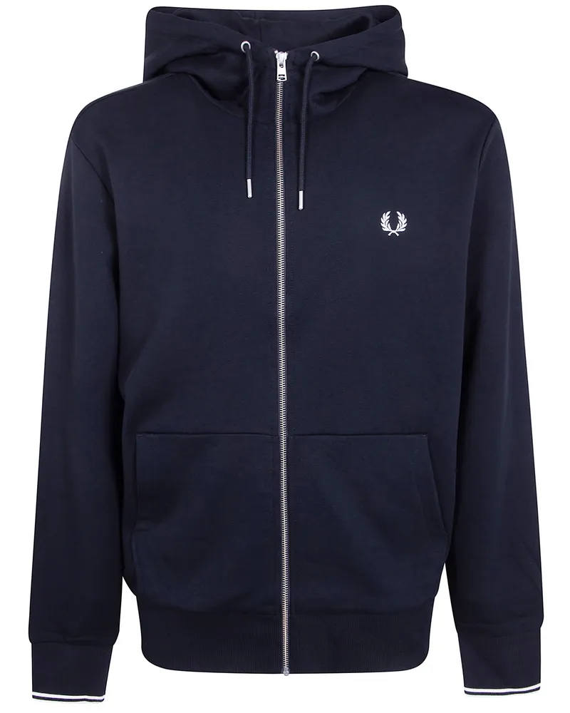 Fred Perry Fred Perry" Hooded Zip Through Sweatshirt Black