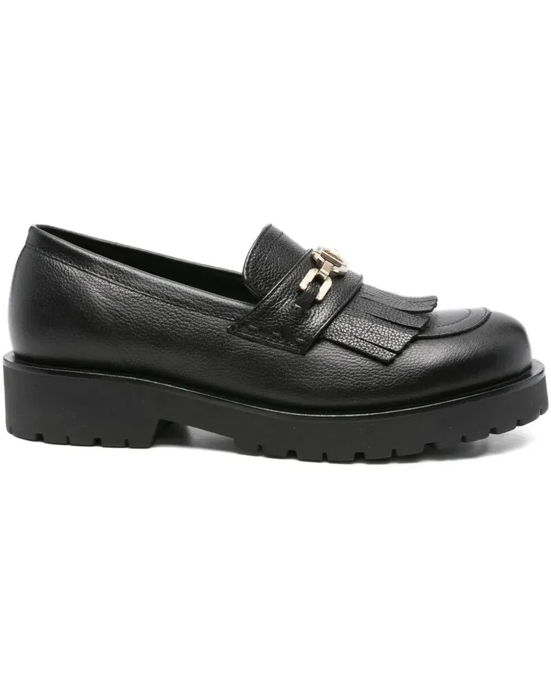 Twin-Set Fringed Loafer Shoe Black