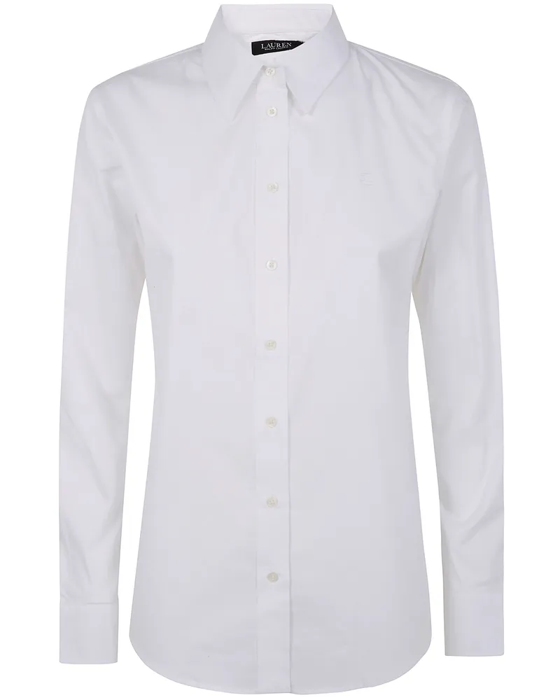 Ralph Lauren Jamelko' Long Sleeve Button Front White