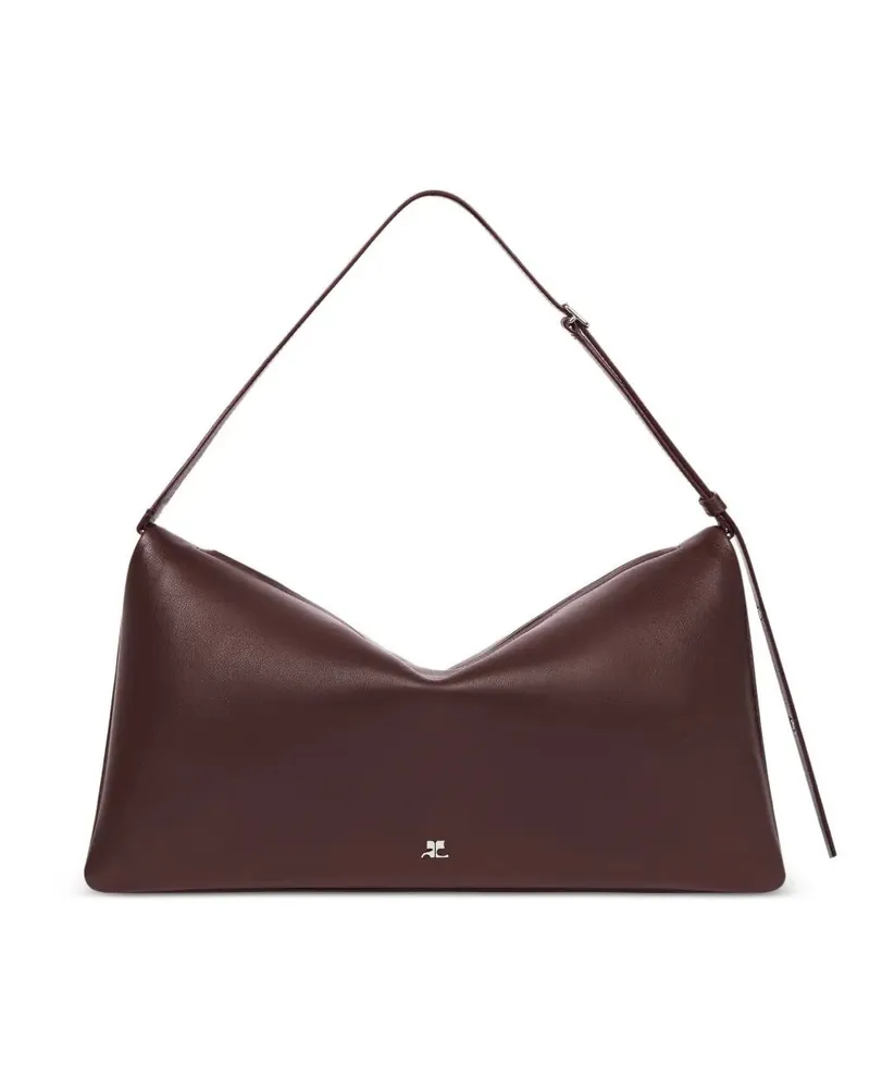 Courrèges Shoulder Bag Smooth Calf "Cuff Red