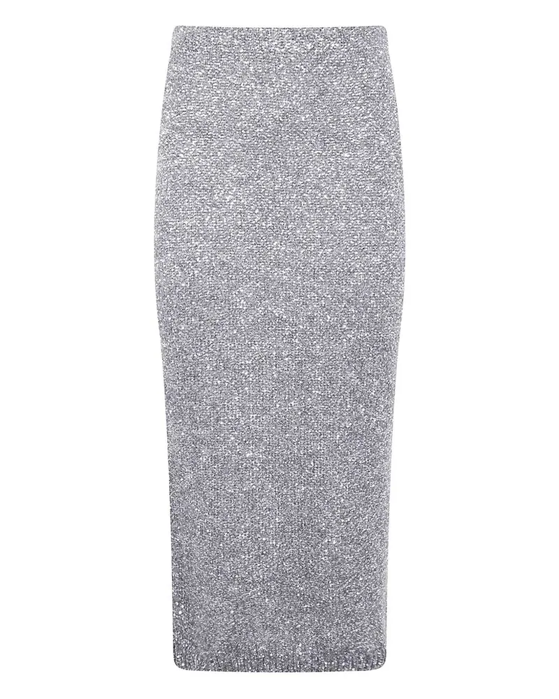 D.EXTERIOR D. EXTERIOR Soft Sequins Straight Skirt Gray