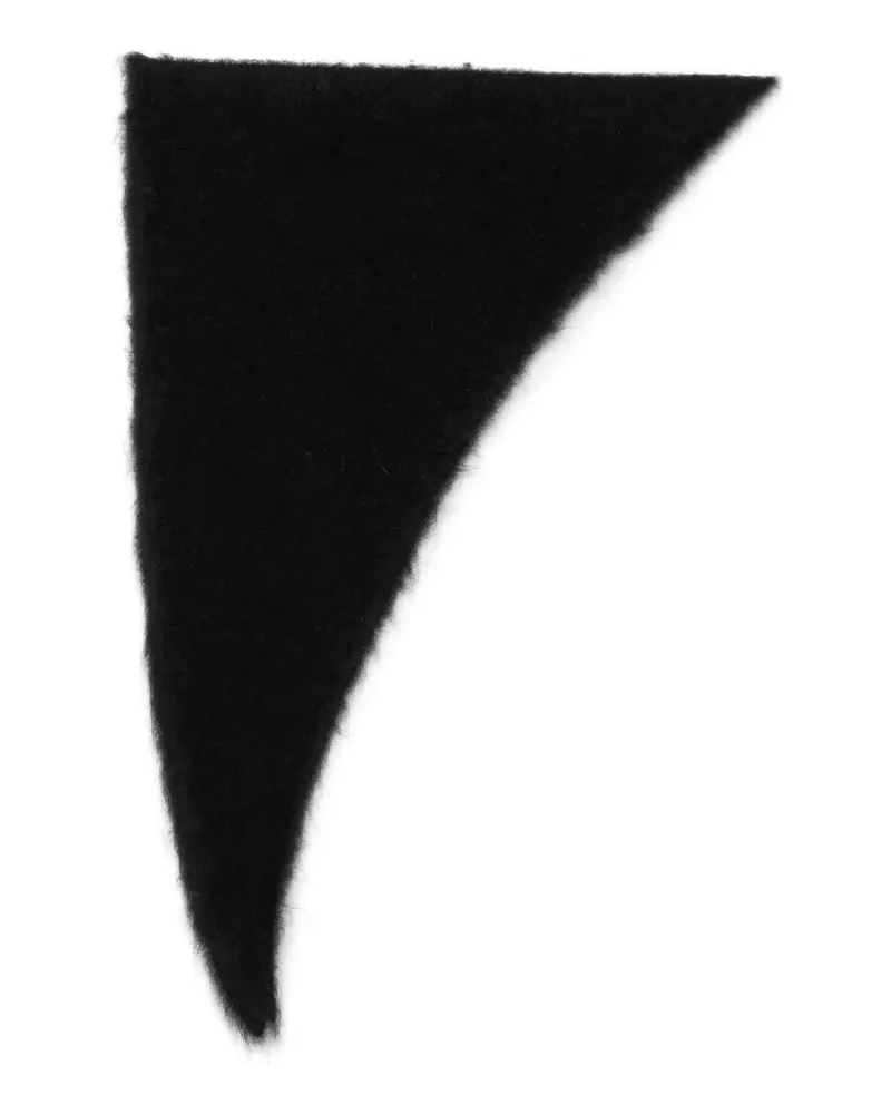 Uma Wang Scarf Triangle "Fluffy Wool Black