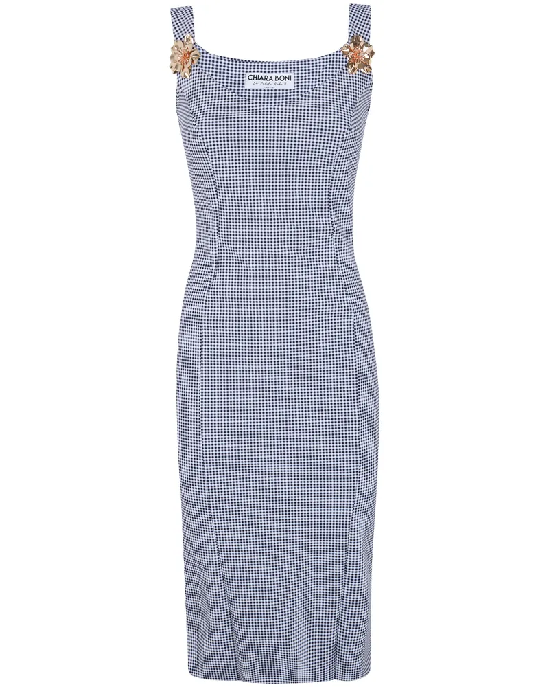 Chiara Boni Nedda Print Slim Jersey Dress Black