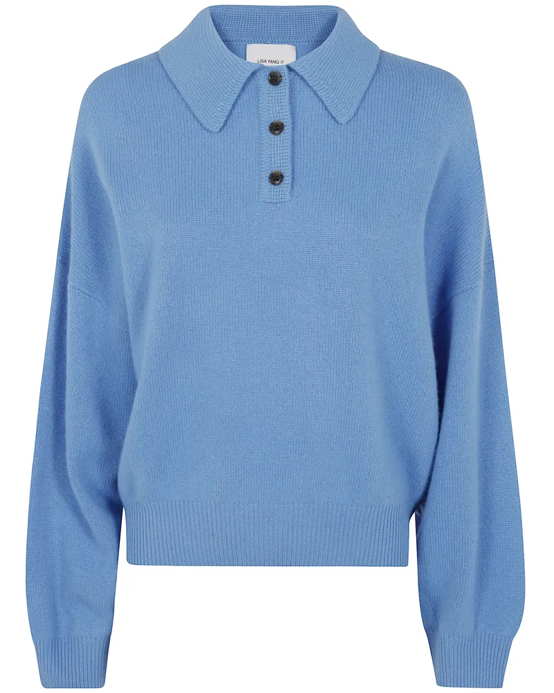 Lisa Yang Sweater Knitted Cashmere "Etta Blue