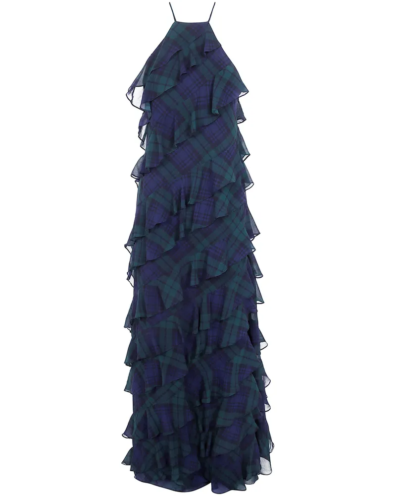 Ralph Lauren Woven Gown Dress "Woven Gown Dress Blue