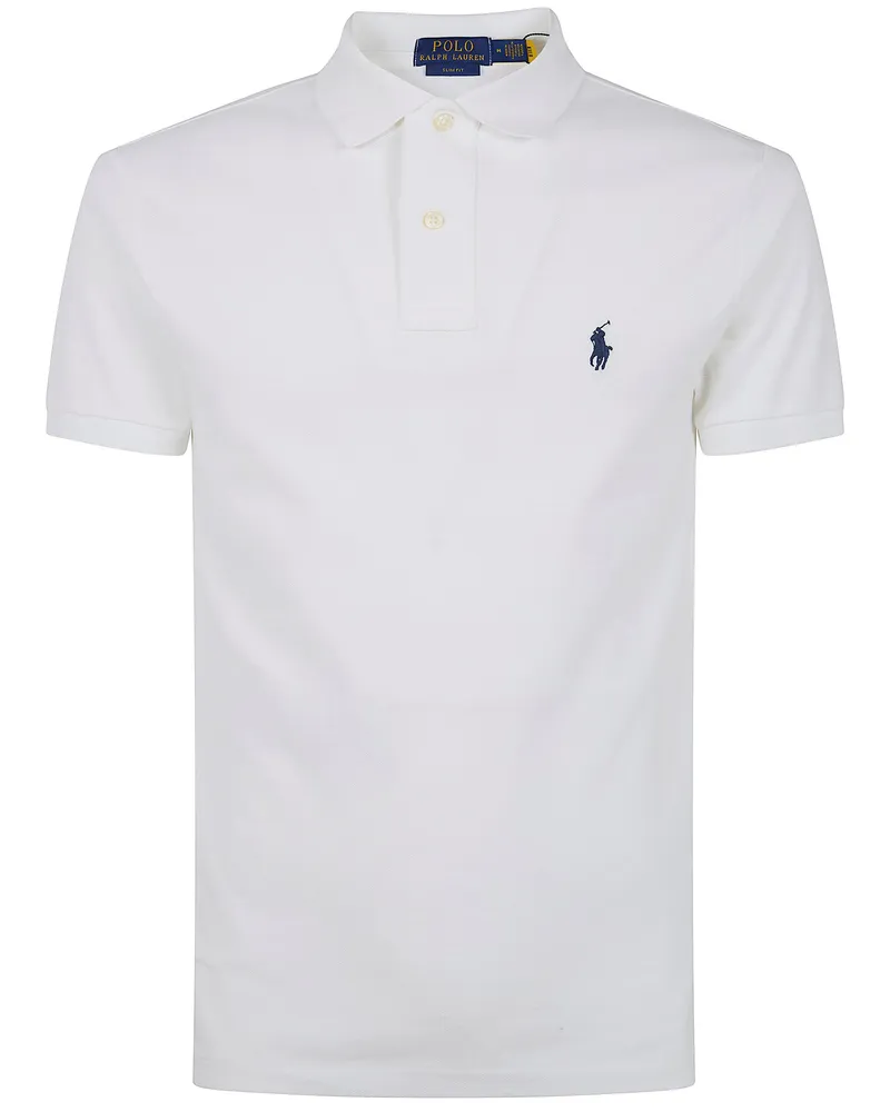 Ralph Lauren Short Sleeves Knit Classic Logo Polo Shirt White