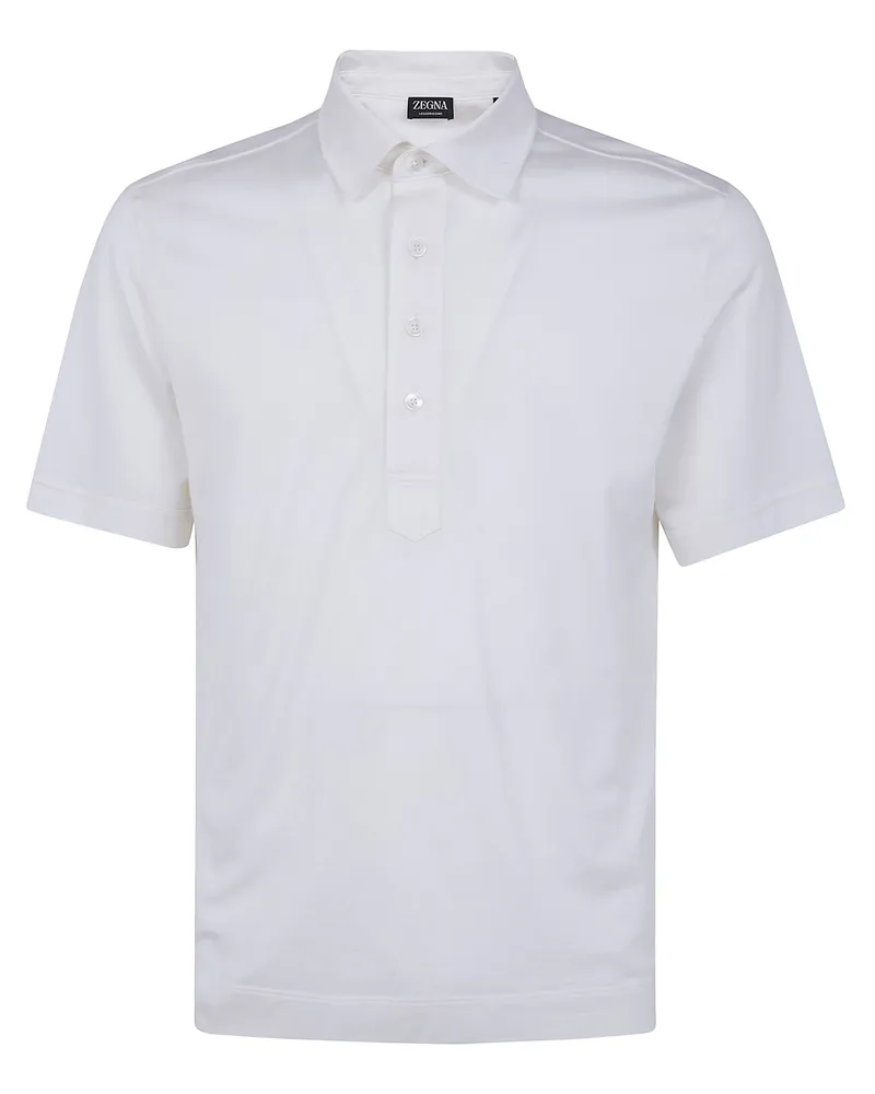 Ermenegildo Zegna Z Lux Leisurewear' Polo Shirt White