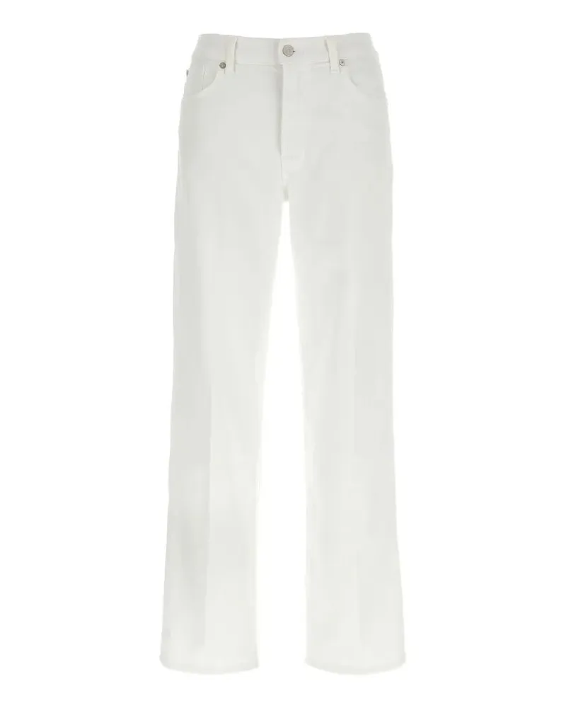 7 for all mankind Stovepipe" Stretch Straight Leg Jeans White