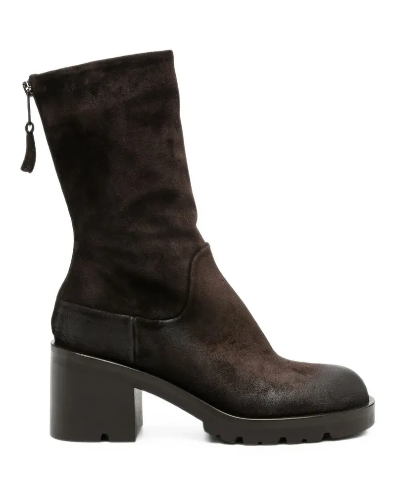 Strategia / JFK Boots Leather Brown "Velour Ebony Brown